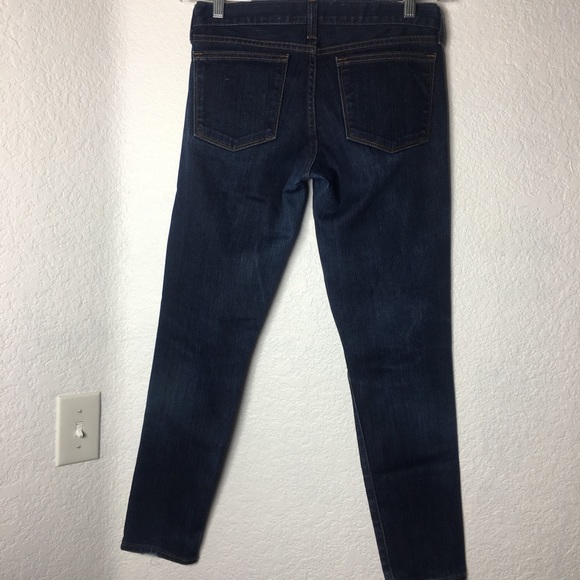 J CREW Distressed Toothpick Ankle SKinny Distressed Denim Jeans Size 27 - Picture 10 of 13